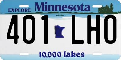 MN license plate 401LHO