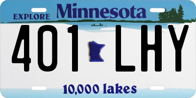 MN license plate 401LHY