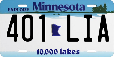 MN license plate 401LIA