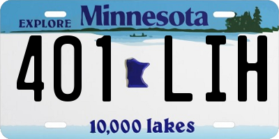 MN license plate 401LIH