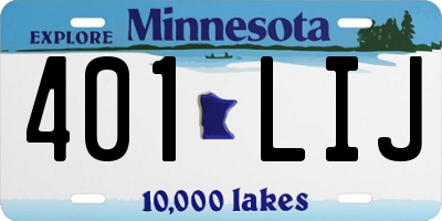 MN license plate 401LIJ