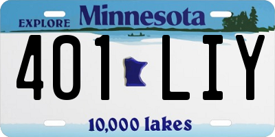 MN license plate 401LIY