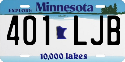 MN license plate 401LJB