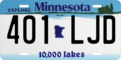 MN license plate 401LJD
