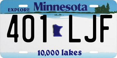 MN license plate 401LJF