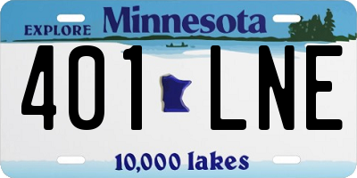 MN license plate 401LNE