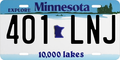 MN license plate 401LNJ