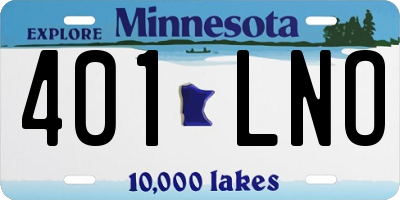 MN license plate 401LNO