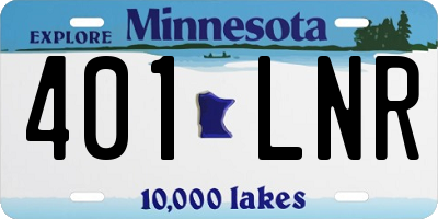 MN license plate 401LNR
