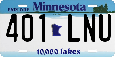 MN license plate 401LNU