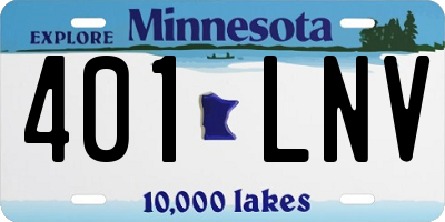 MN license plate 401LNV