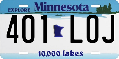 MN license plate 401LOJ