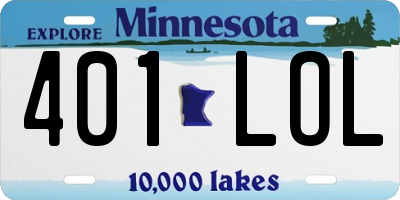 MN license plate 401LOL