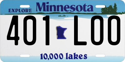 MN license plate 401LOO