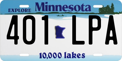 MN license plate 401LPA