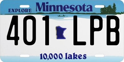 MN license plate 401LPB