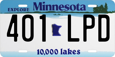 MN license plate 401LPD