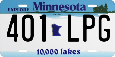 MN license plate 401LPG