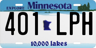 MN license plate 401LPH