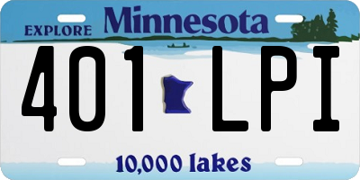 MN license plate 401LPI