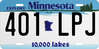 MN license plate 401LPJ