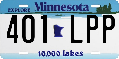 MN license plate 401LPP