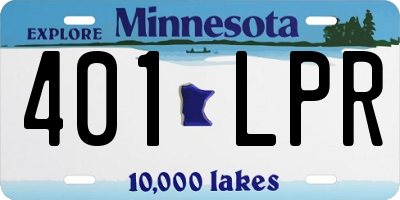 MN license plate 401LPR
