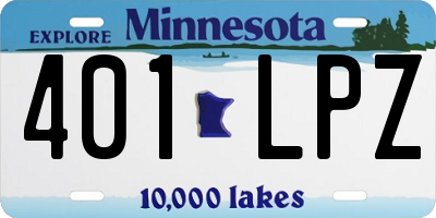 MN license plate 401LPZ