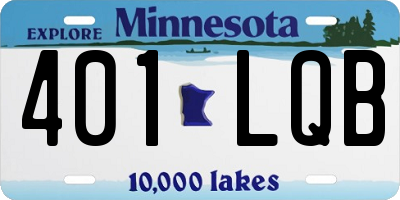 MN license plate 401LQB