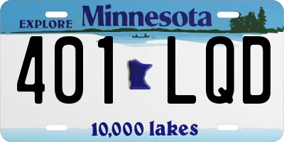 MN license plate 401LQD