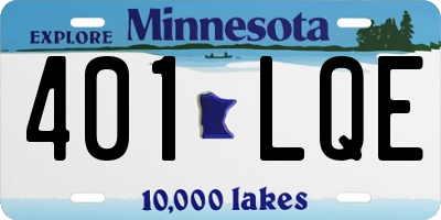 MN license plate 401LQE