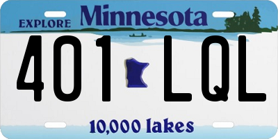 MN license plate 401LQL