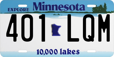 MN license plate 401LQM