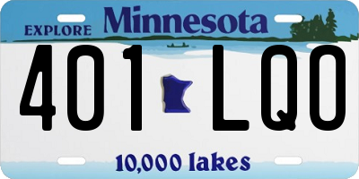 MN license plate 401LQO