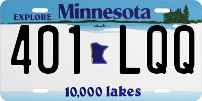 MN license plate 401LQQ