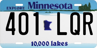 MN license plate 401LQR
