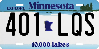 MN license plate 401LQS