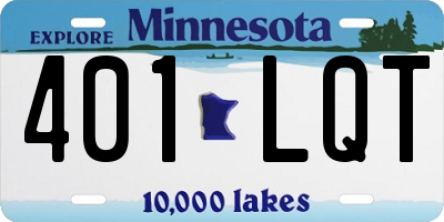 MN license plate 401LQT