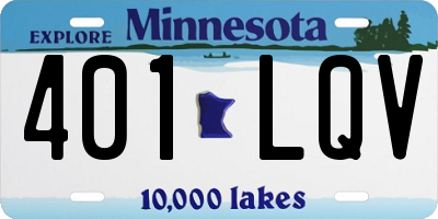 MN license plate 401LQV