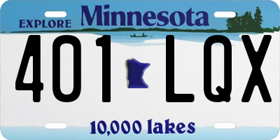MN license plate 401LQX