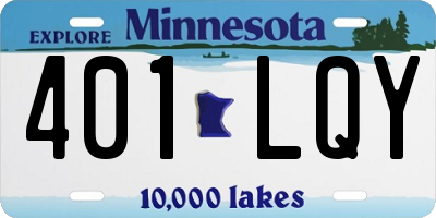 MN license plate 401LQY