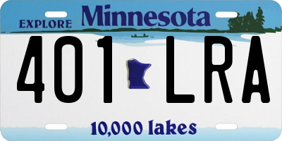 MN license plate 401LRA