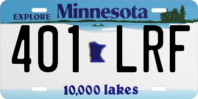 MN license plate 401LRF
