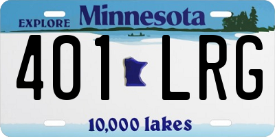 MN license plate 401LRG