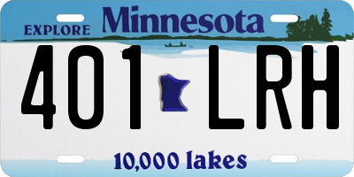 MN license plate 401LRH