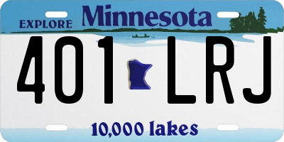 MN license plate 401LRJ