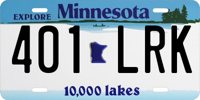 MN license plate 401LRK