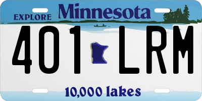 MN license plate 401LRM
