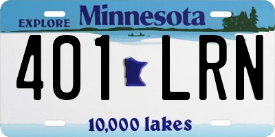 MN license plate 401LRN