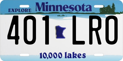 MN license plate 401LRO